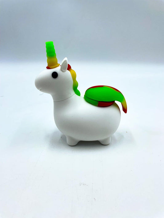 Silicone Unicorn Water Pipe - 5"