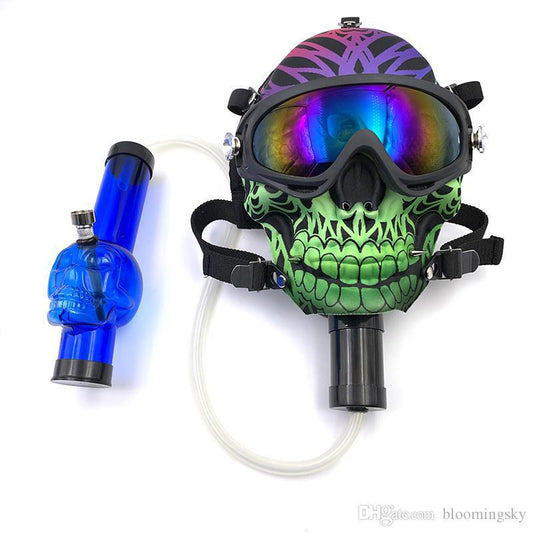 Silicone Gas Mask w/ Acrylic Water Pipe
