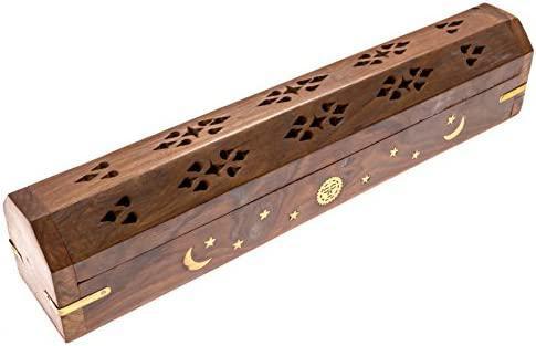 2 In 1 Wooden Coffin Incense Holder