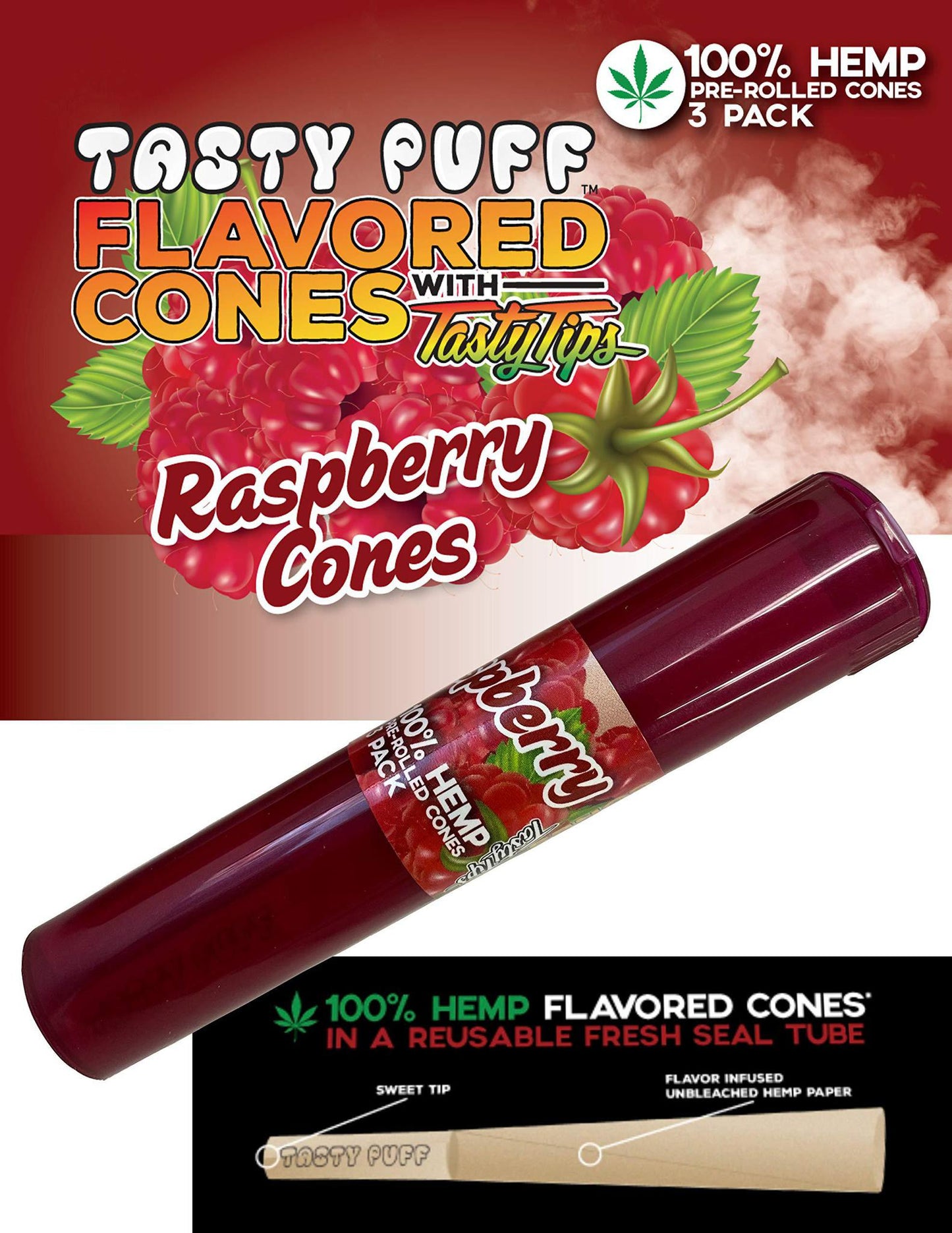 Tasty Puff Tasty Tips Flavored Cones - 3pc