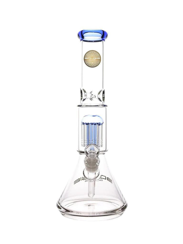 Bougie Glass - Raised Base Tree Perc Beaker Water Pipe ( 15.5" )