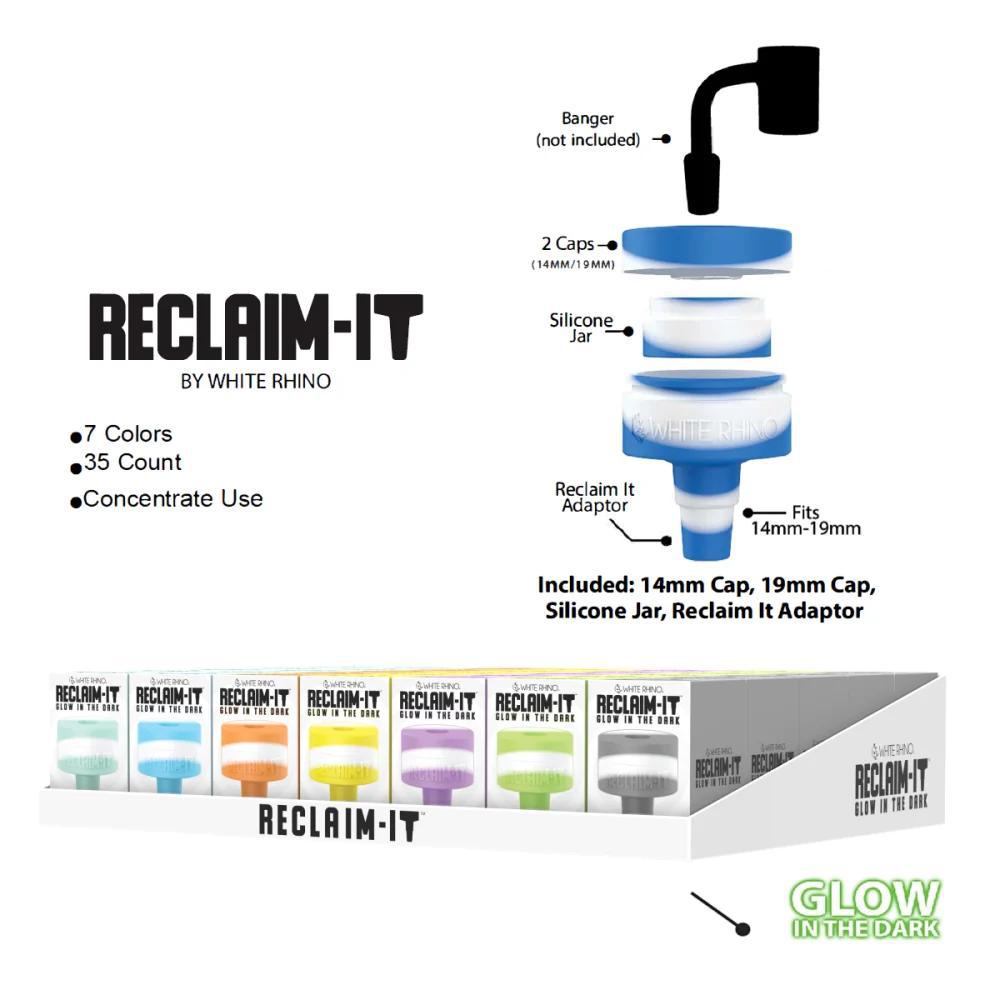 White Rhino Reclaim-It Glow-in-the-Dark Silicone Reclaimer